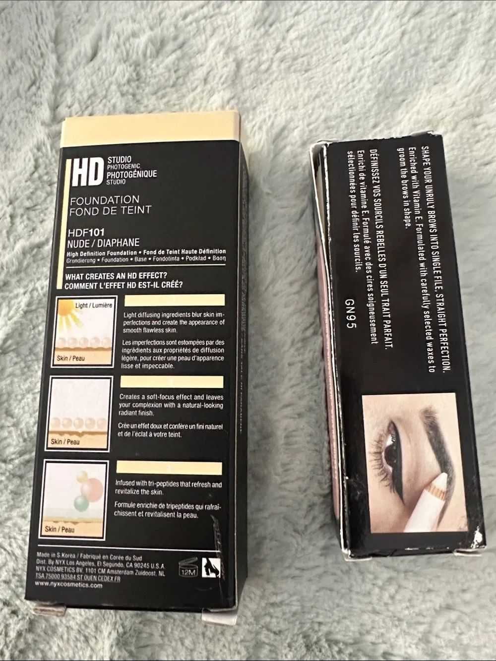 NWT NYX Professional Makeup HD Foundation + Eyebrow Shaper